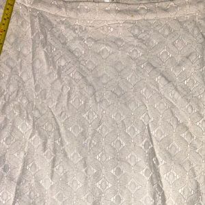 White Skirt with Lace Embroidery Design